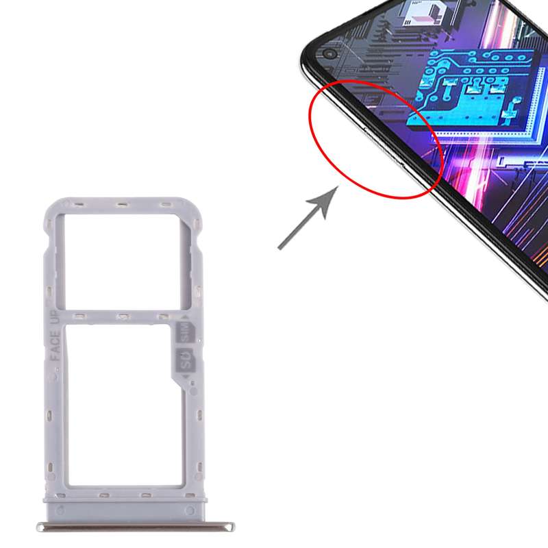 For Motorola Moto G Fast SIM Card Tray + Micro SD Card Tray (Silver)