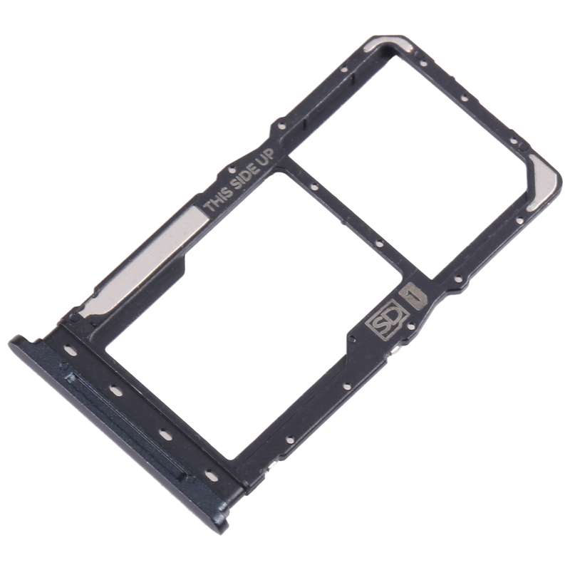 For Motorola Moto G Pure SIM Card Tray + Micro SD Card Tray (Black)