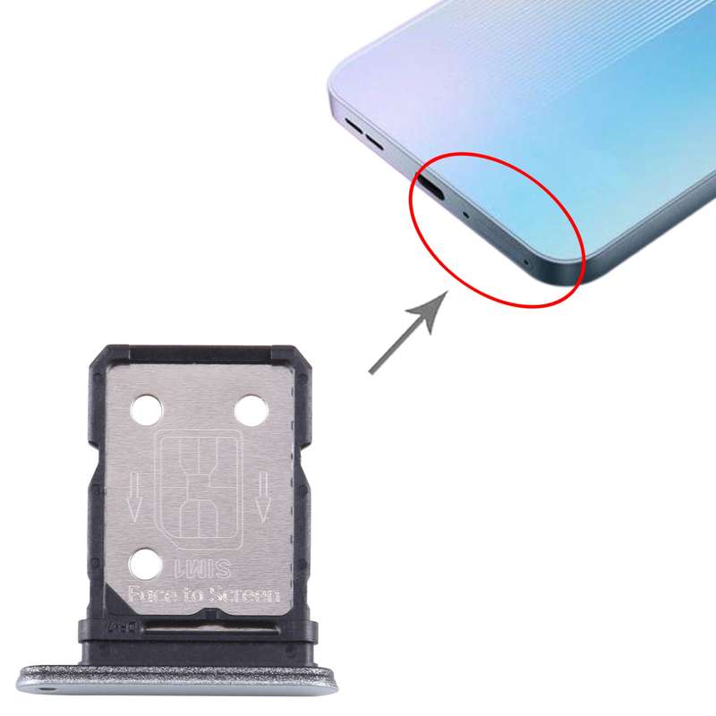 For OnePlus 10R 80W CPH2411 SIM Card Tray + SIM Card Tray (Black)