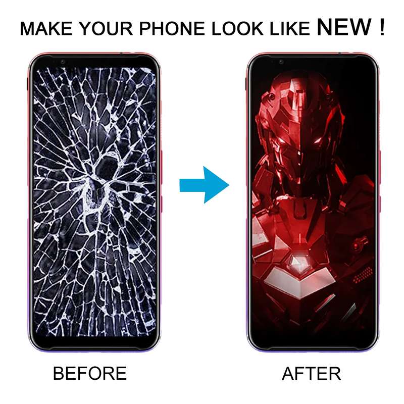 For ZTE Nubia Red Magic 3s LCD Screen Digitizer Full Assembly with Frame (Black)