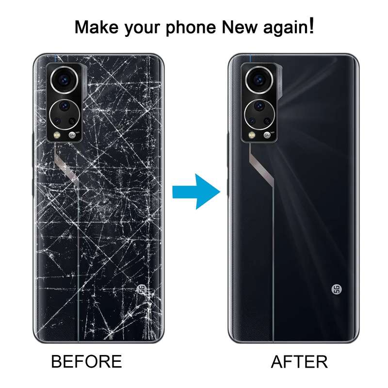 For ZTE Axon 30 5G A2322 Battery Back Cover with Camera Lens Cover(Black)