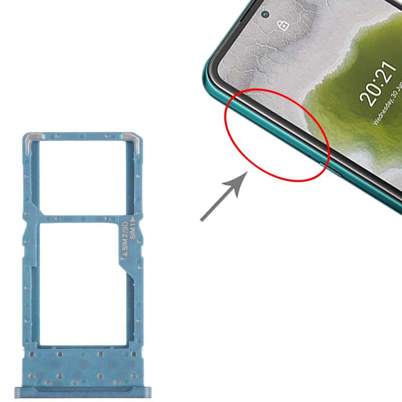 For Nokia 8.3 Original SIM + SIM / Micro SD Card Tray (Blue)