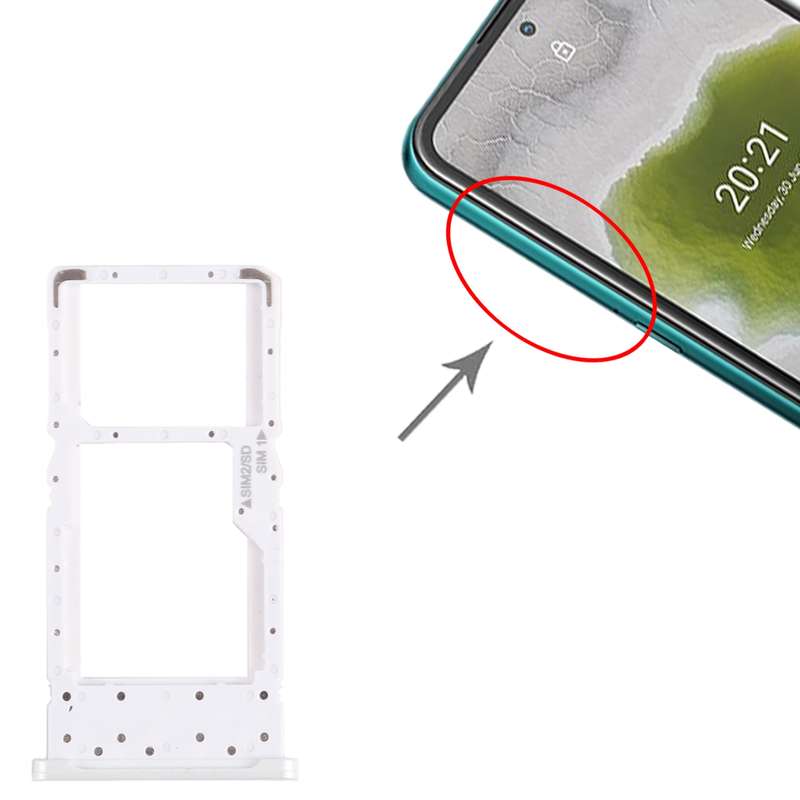 For Nokia X10 Original SIM + SIM / Micro SD Card Tray (Green)