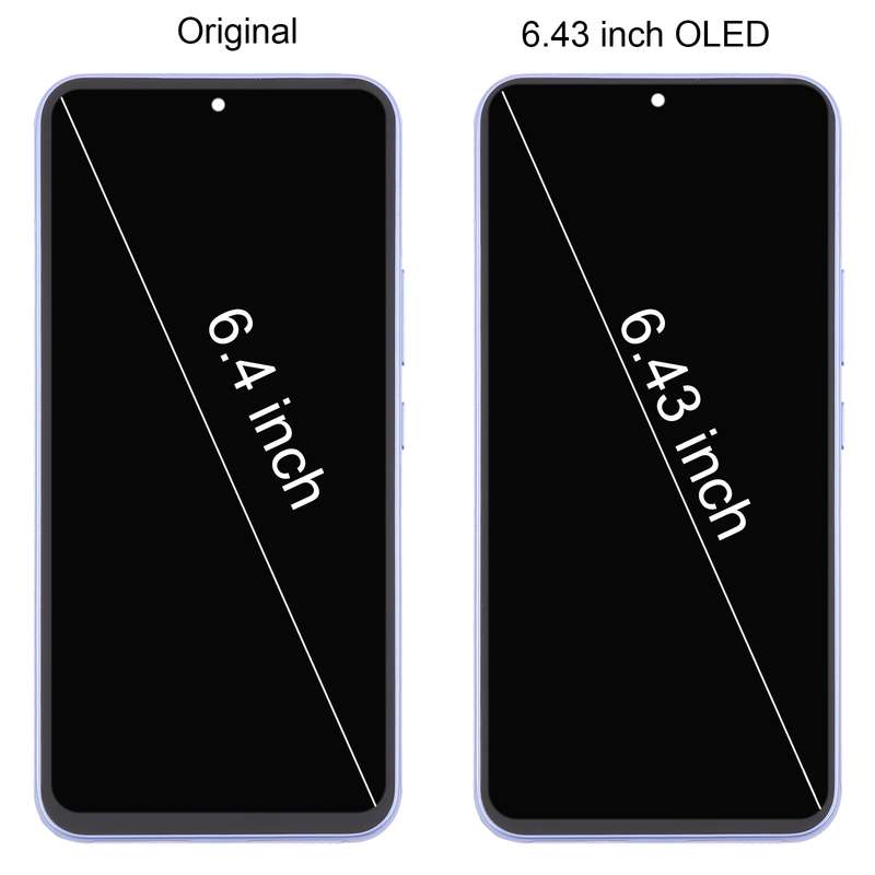 For Samsung Galaxy A54 5G SM-A546 6.43 inch OLED LCD Screen Digitizer Full Assembly with Frame (Whit