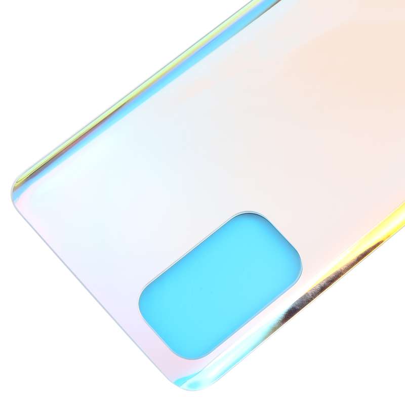 For OPPO Find X3 Lite Glass Material Battery Back Cover(Frosted Silver)