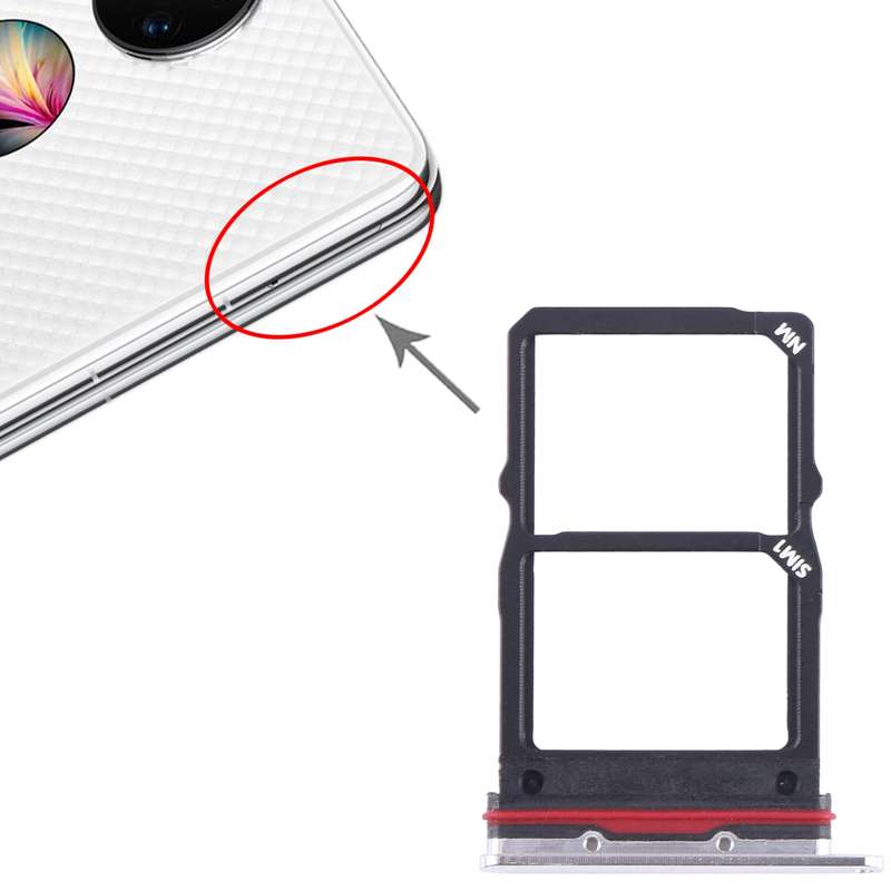 For Huawei P50 Pocket SIM + NM Card Tray (Black)