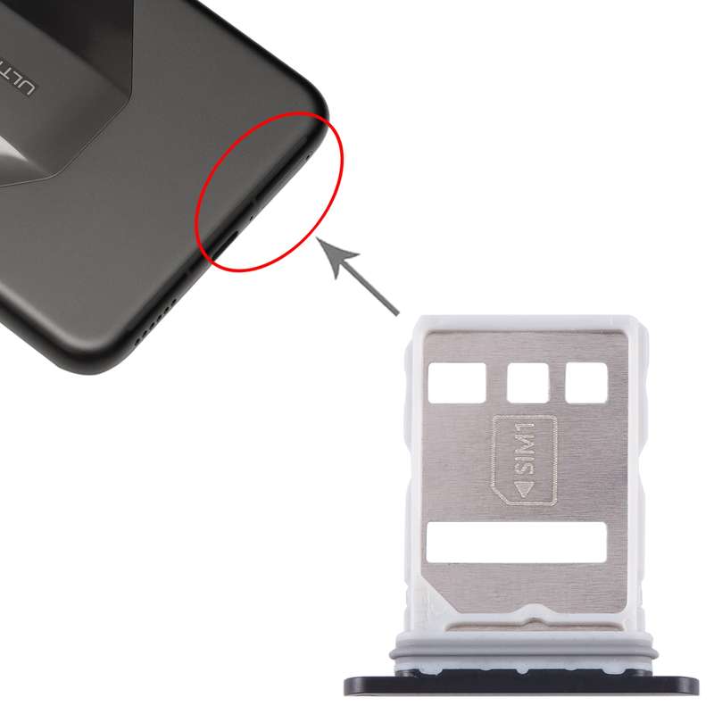 For Huawei Mate 60 RS Ultimate SIM + NM Card Tray (Black)