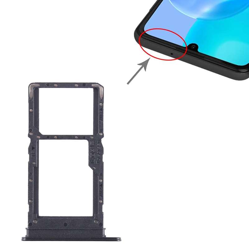 For Honor X5 Plus SIM + SIM / Micro SD Card Tray (Black)