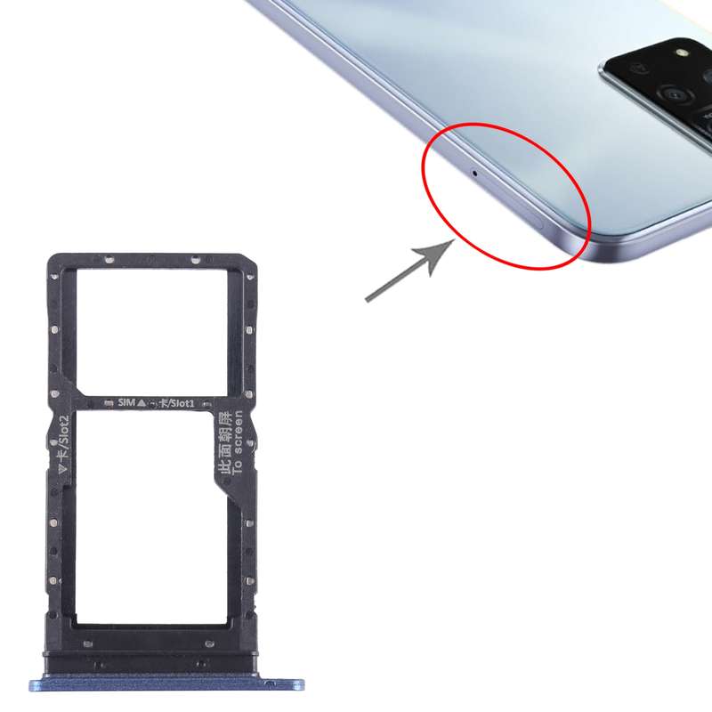 For Honor Play 20A SIM + SIM / Micro SD Card Tray (Black)