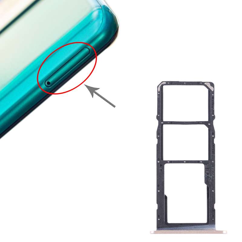 For Honor X10 Lite SIM + SIM + Micro SD Card Tray (Black)