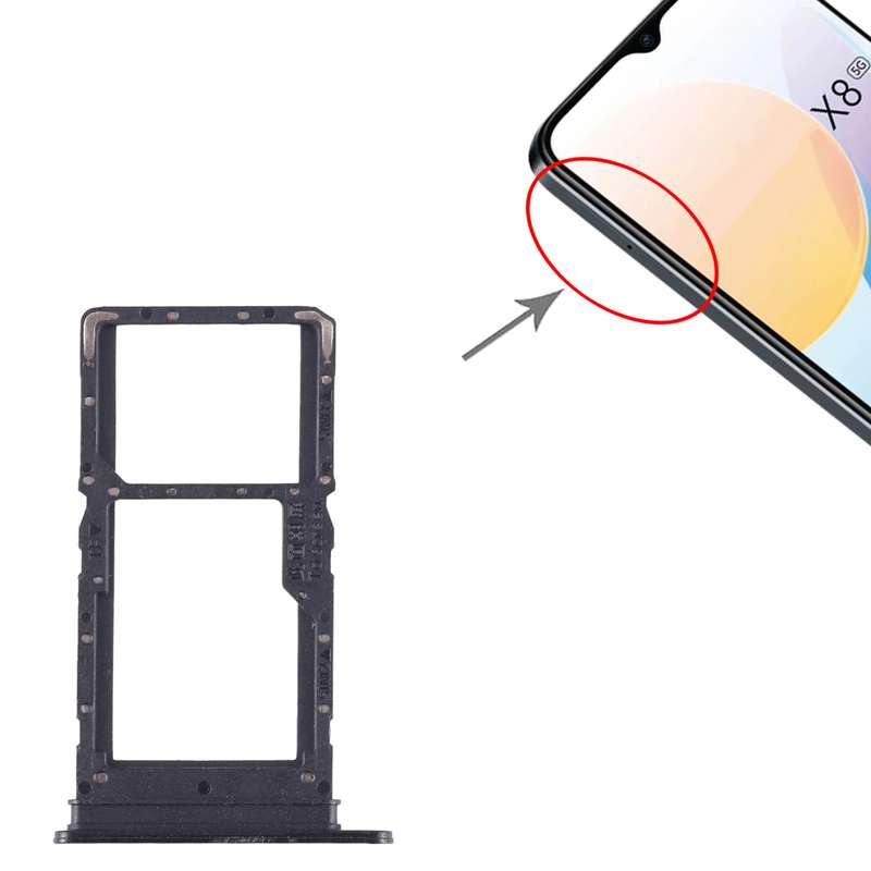 For Honor X9 SIM Card Tray (Black)
