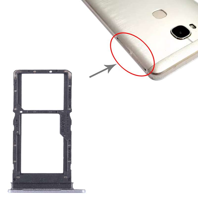 For Honor X5 SIM + SIM / Micro SD Card Tray (Black)