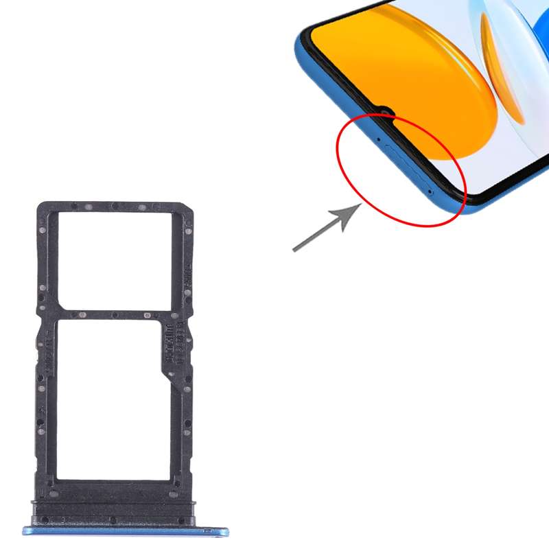 For Honor X7 SIM + SIM / Micro SD Card Tray (Black)