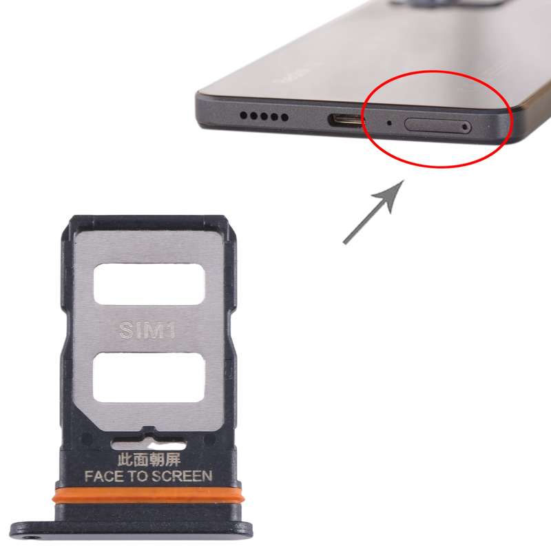 For Xiaomi Redmi Note 12 Pro 5G SIM Card Tray + SIM Card Tray (Black)