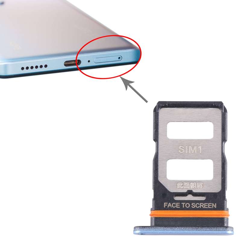 For Xiaomi Redmi Note 12 Pro+ 5G SIM Card Tray + SIM Card Tray (Blue)