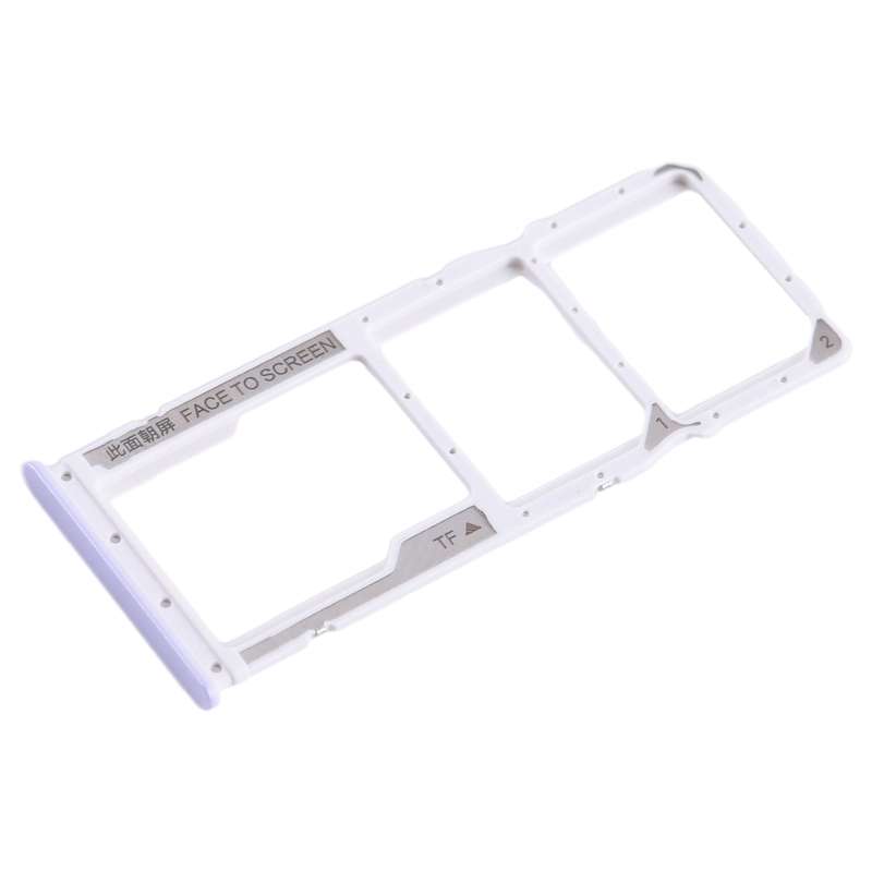 For Xiaomi Redmi 12C SIM Card Tray + SIM Card Tray + Micro SD Card Tray (Purple)