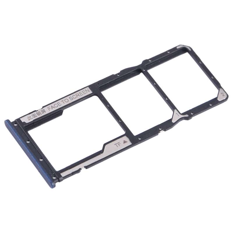 For Xiaomi Poco C55 SIM Card Tray + SIM Card Tray + Micro SD Card Tray (Black)