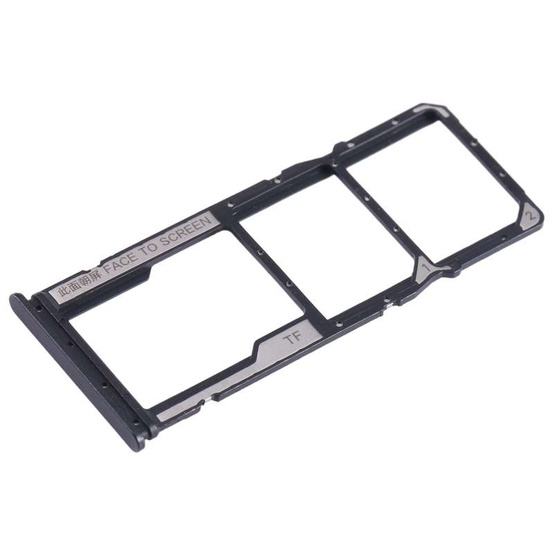 For Xiaomi Redmi Note 12s SIM Card Tray + SIM Card Tray + Micro SD Card Tray (Black)