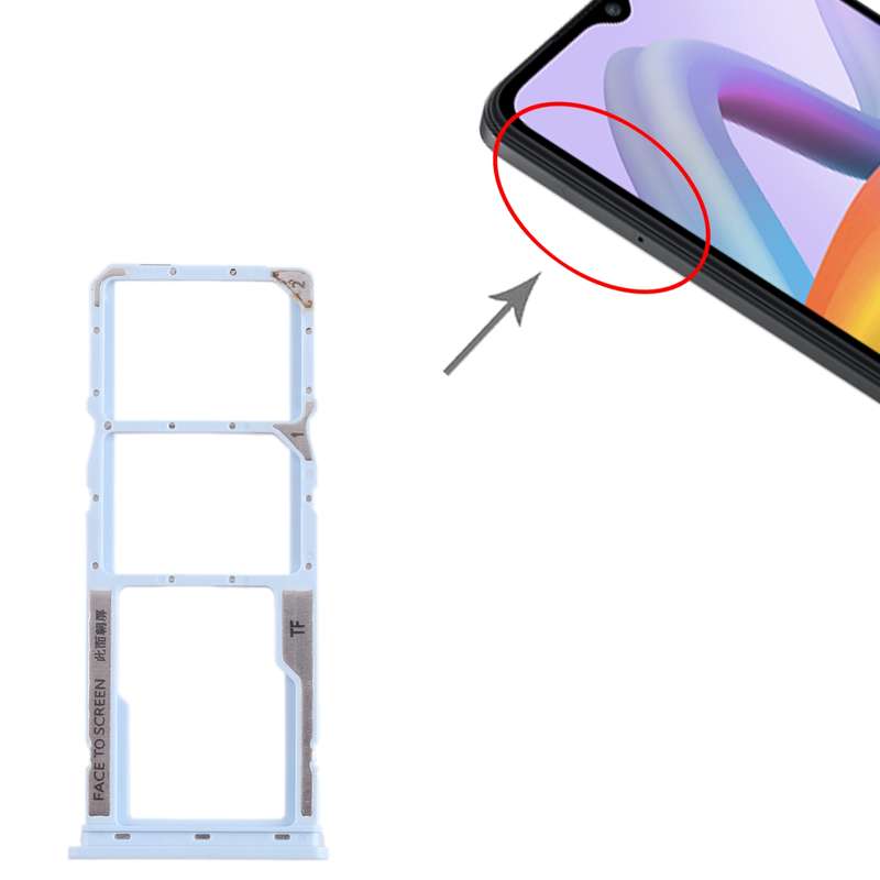 For Xiaomi Redmi A2 SIM Card Tray + SIM Card Tray + Micro SD Card Tray (Black)