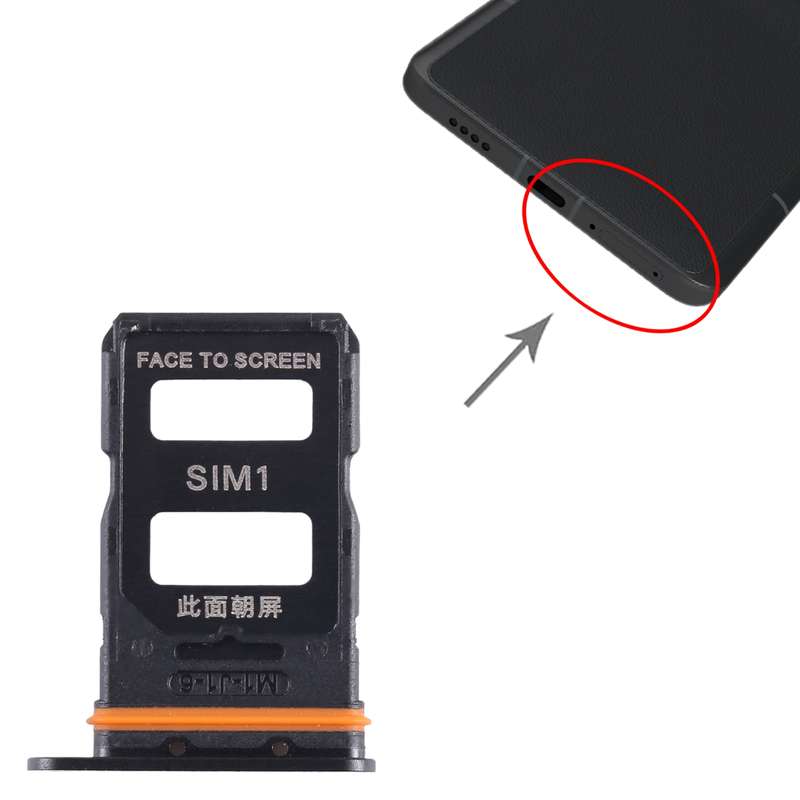 For Xiaomi Redmi A2+ SIM Card Tray + SIM Card Tray + Micro SD Card Tray (Black)