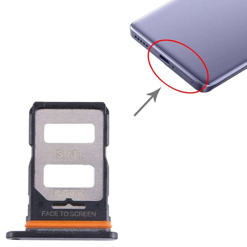 For Xiaomi Civi 3 SIM Card Tray + SIM Card Tray (Black)