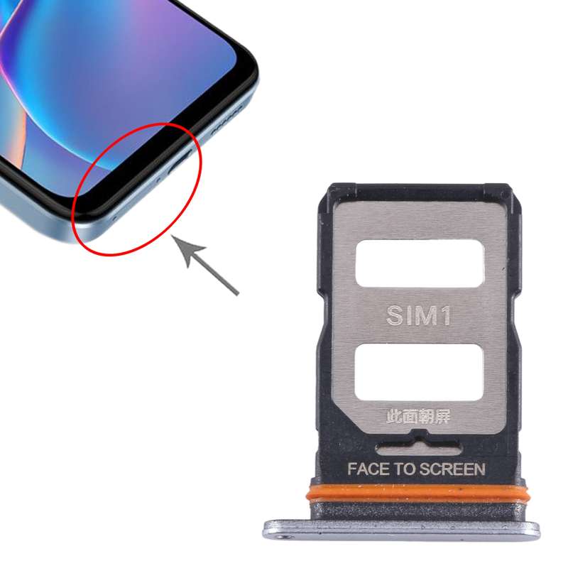 For Xiaomi Redmi Note 12T Pro SIM Card Tray + SIM Card Tray (Black)