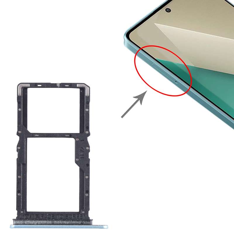 For Xiaomi Note 13 SIM Card Tray + SIM / Micro SD Card Tray (Black)