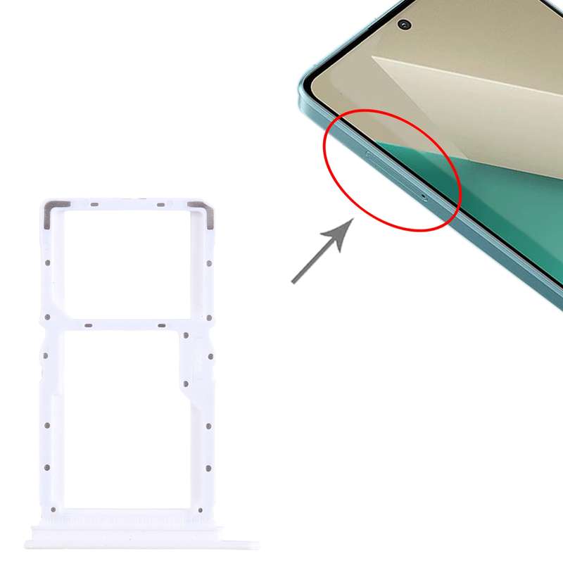 For Xiaomi Note 13 SIM Card Tray + SIM / Micro SD Card Tray (Black)