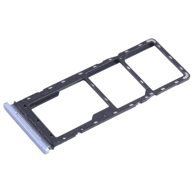 For Tecno Pova 2 SIM Card Tray + SIM Card Tray + Micro SD Card Tray (Dark Blue)