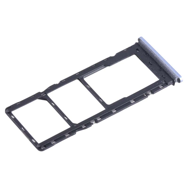 For Tecno Pova 2 SIM Card Tray + SIM Card Tray + Micro SD Card Tray (Dark Blue)