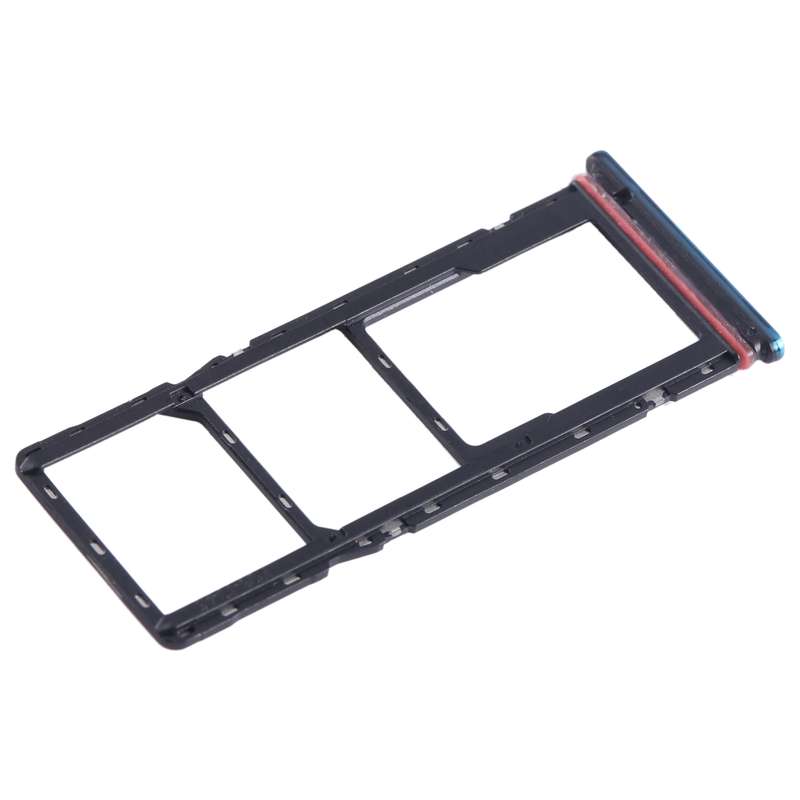 For Tecno Spark 8 SIM Card Tray + SIM Card Tray + Micro SD Card Tray (Green)