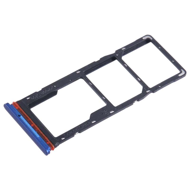 For Tecno Pop 5 LTE SIM Card Tray + SIM Card Tray + Micro SD Card Tray (Baby Blue)