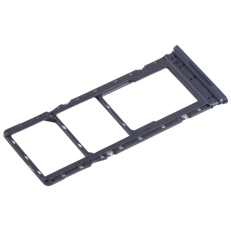 For Tecno Pova Neo SIM Card Tray + SIM Card Tray + Micro SD Card Tray (Black)