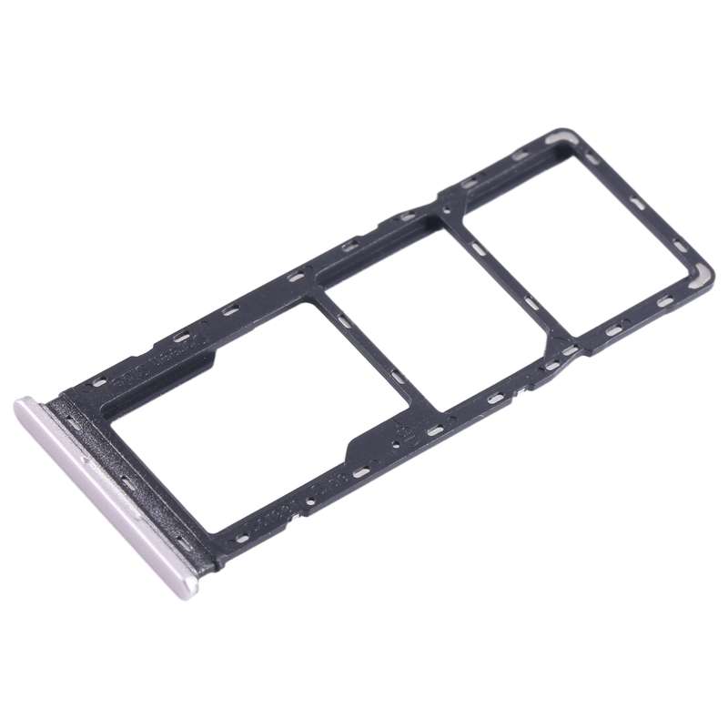 For Tecno Pop 7 Pro BF7 SIM Card Tray + SIM Card Tray + Micro SD Card Tray (Blue)