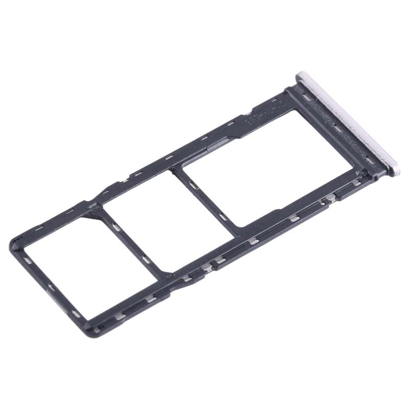 For Tecno Pop 7 Pro BF7 SIM Card Tray + SIM Card Tray + Micro SD Card Tray (Blue)
