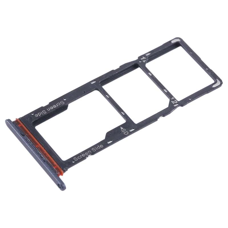 For Tecno Pop 7 BF6 SIM Card Tray + SIM Card Tray + Micro SD Card Tray (Orange)
