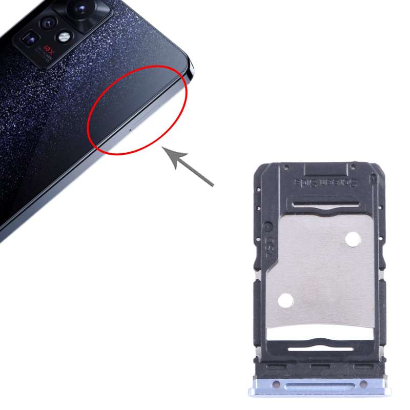 For Infinix Hot 10i X659B SIM Card Tray + SIM Card Tray + Micro SD Card Tray (Purple)