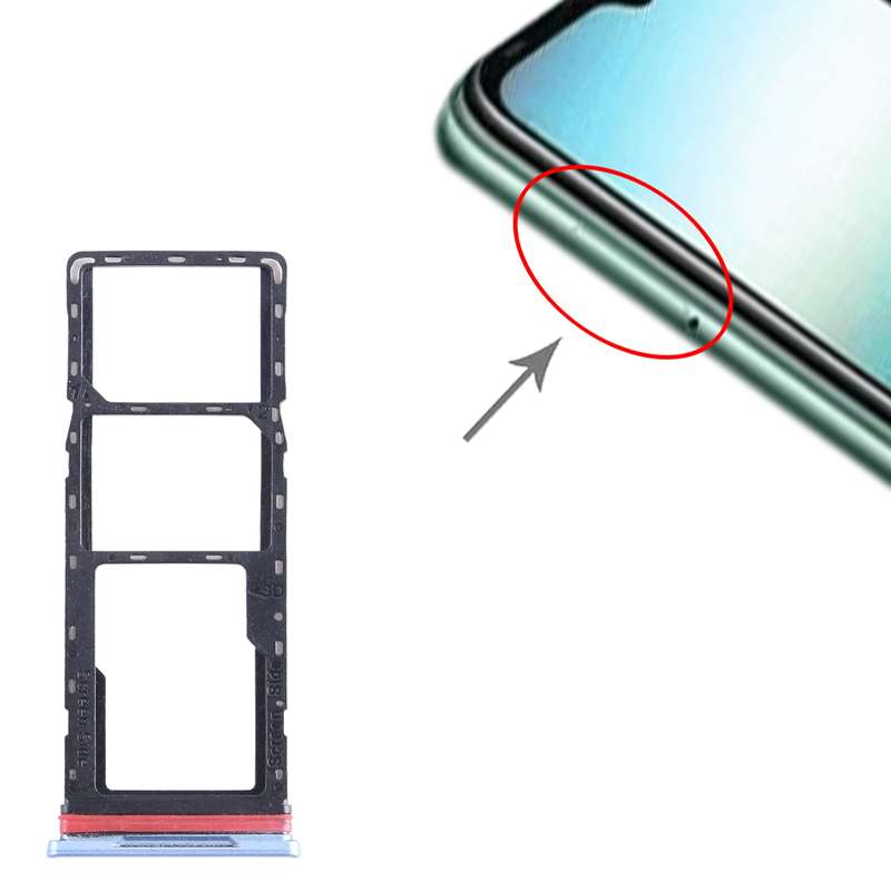 For Infinix Hot 12i X665B SIM Card Tray + SIM Card Tray + Micro SD Card Tray (Green)