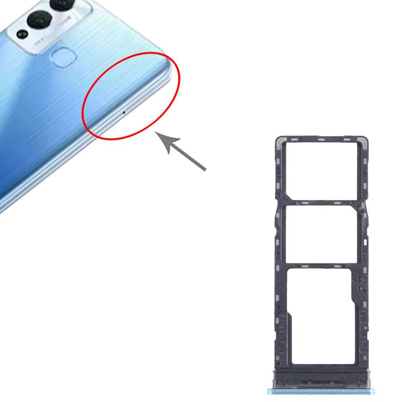 For Infinix Hot 12 Play SIM Card Tray + SIM Card Tray + Micro SD Card Tray (Green)