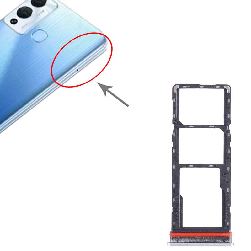 For Infinix Hot 12 Play SIM Card Tray + SIM Card Tray + Micro SD Card Tray (Green)