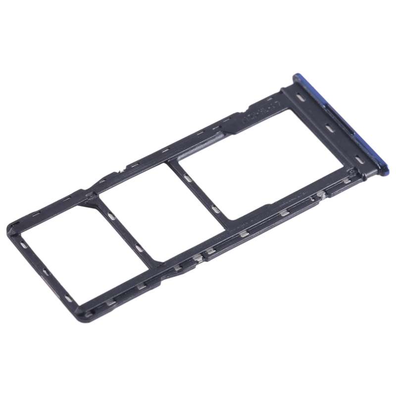 For Tecno Spark 10 SIM Card Tray + SIM Card Tray + Micro SD Card Tray (Black)