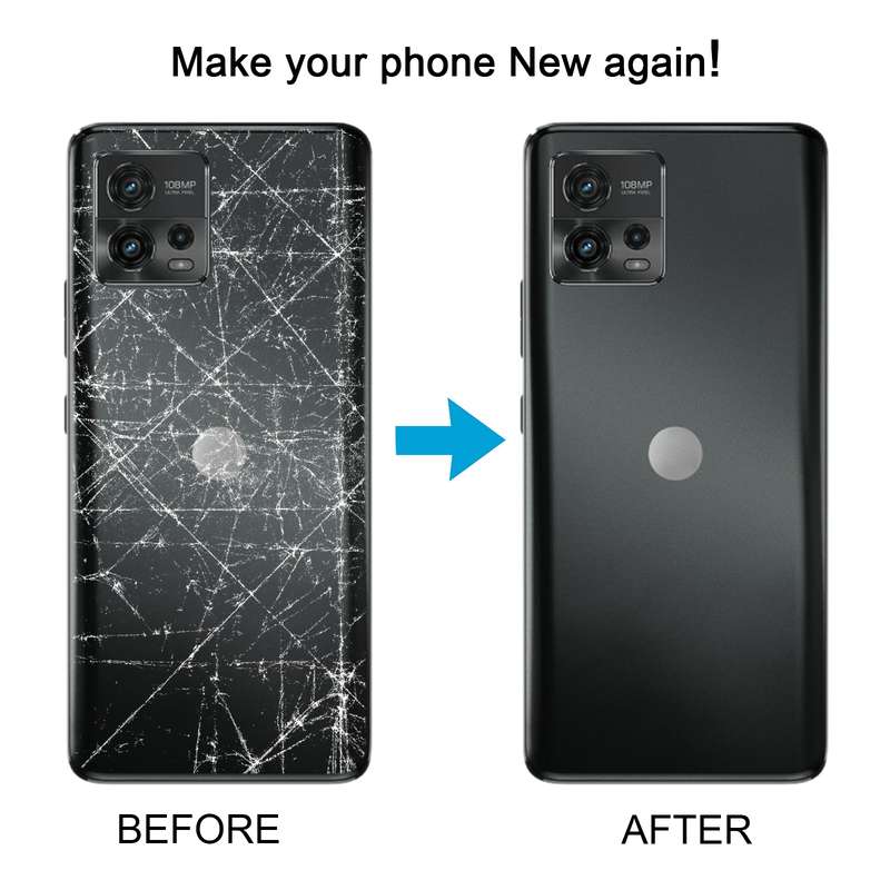 For Motorola Moto G72 Original Battery Back Cover(Black)