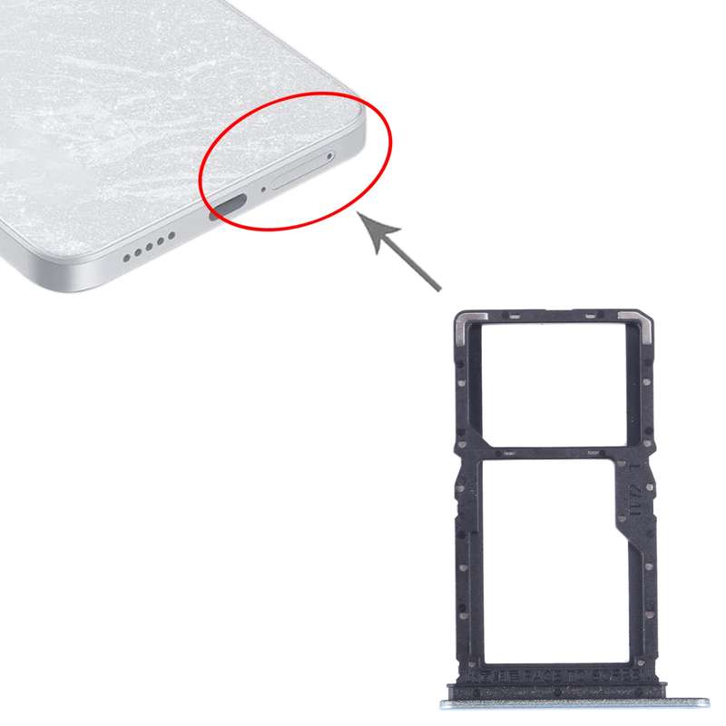 For Xiaomi Redmi Note 13 5G SIM Card Tray + SIM / Micro SD Card Tray (Black)