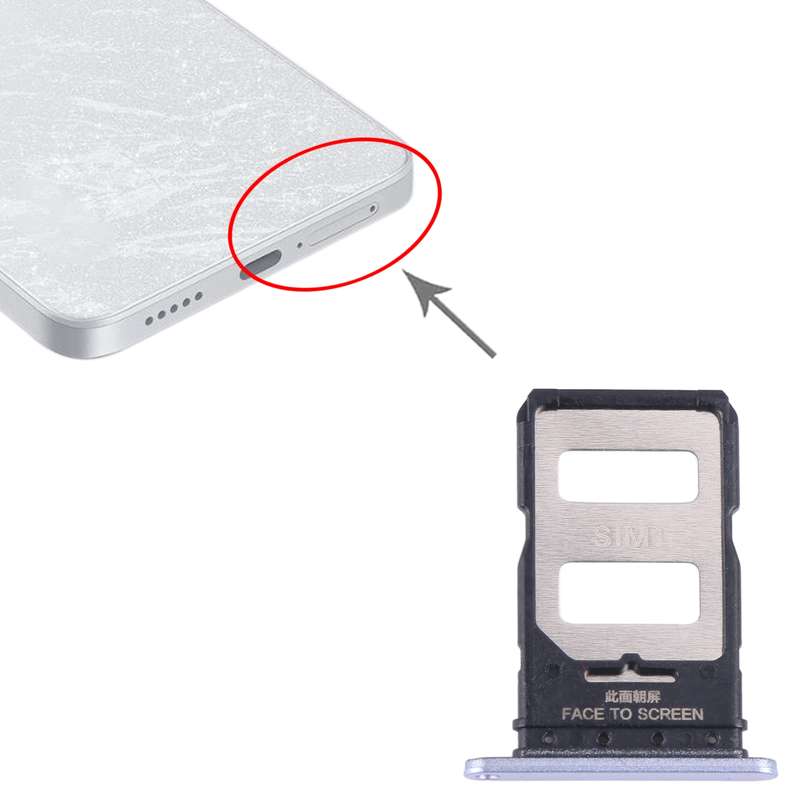 For Xiaomi Redmi Note 13 Pro+ SIM Card Tray + SIM Card Tray (Silver)