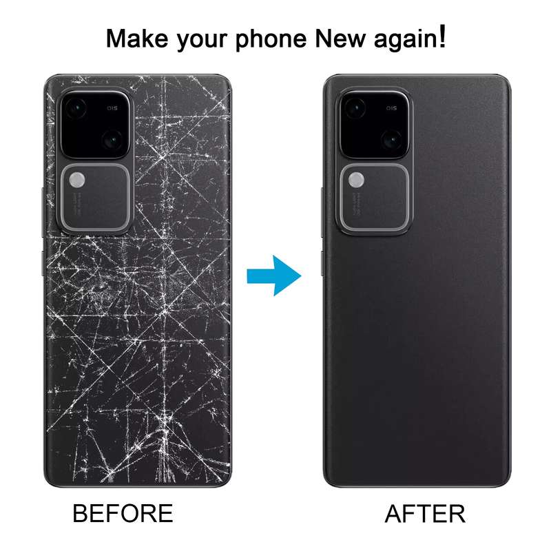 For vivo V30 Battery Back Cover with Camera Lens Cover(Black)