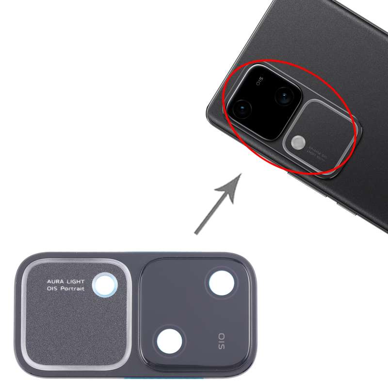 For vivo V30 Original Camera Lens Cover (Black)