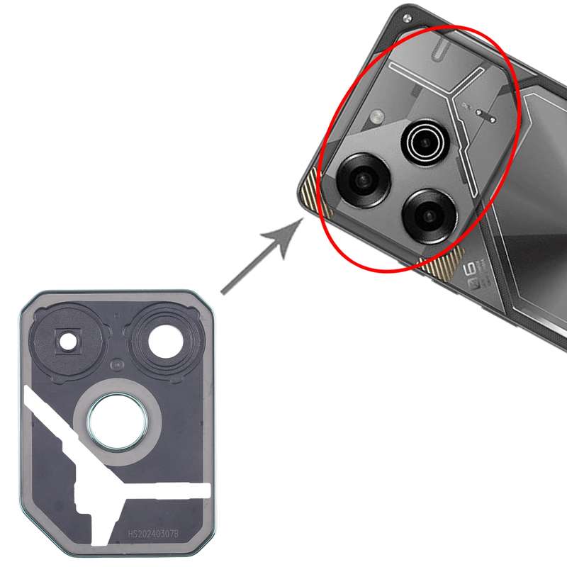 For Tecno Pova 6 Pro Original Rear Camera Frame (Black)