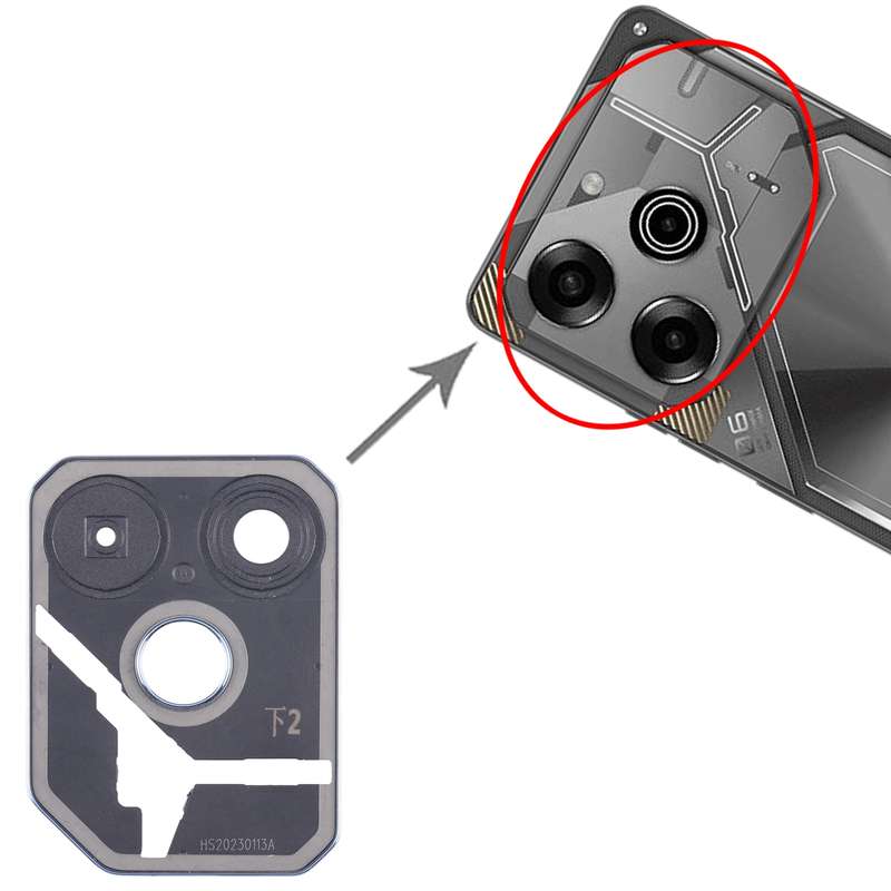 For Tecno Pova 6 Pro Original Rear Camera Frame (Black)