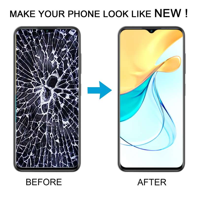 For ZTE Axon 50 Lite 8050 LCD Screen Digitizer Full Assembly with Frame (Black)