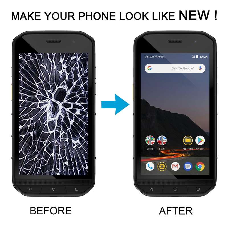For CAT S48C LCD Screen with Digitizer Full Assembly(Black)